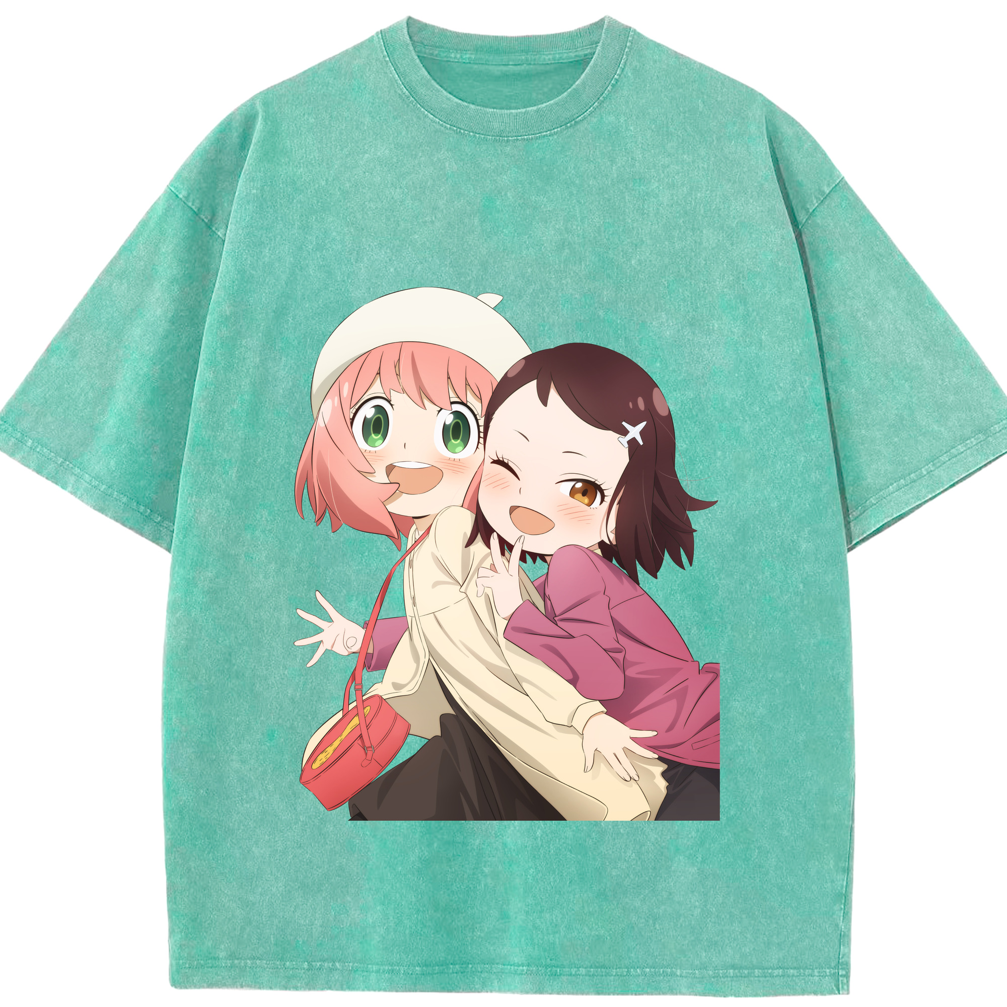 （画像用） SPY×FAMILY间谍家家酒 綿100% ヴィンテージ風 半袖Tシャツ（フロントプリント）